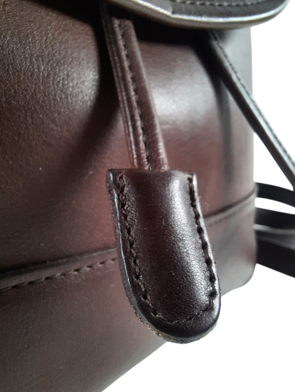 '98 COACH Turnlock Drawstring Backpack Glove Tanned Leather Mahogany Vtg - Picture 7 of 16